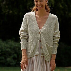 Jenni Kayne Cropped Cocoon Cardigan Sweater